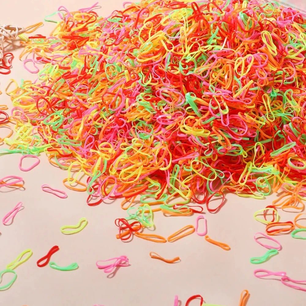 Colorful Elastic Hair Ties – 500, 1000 or 2000 Pieces - InspiredGrabs.com