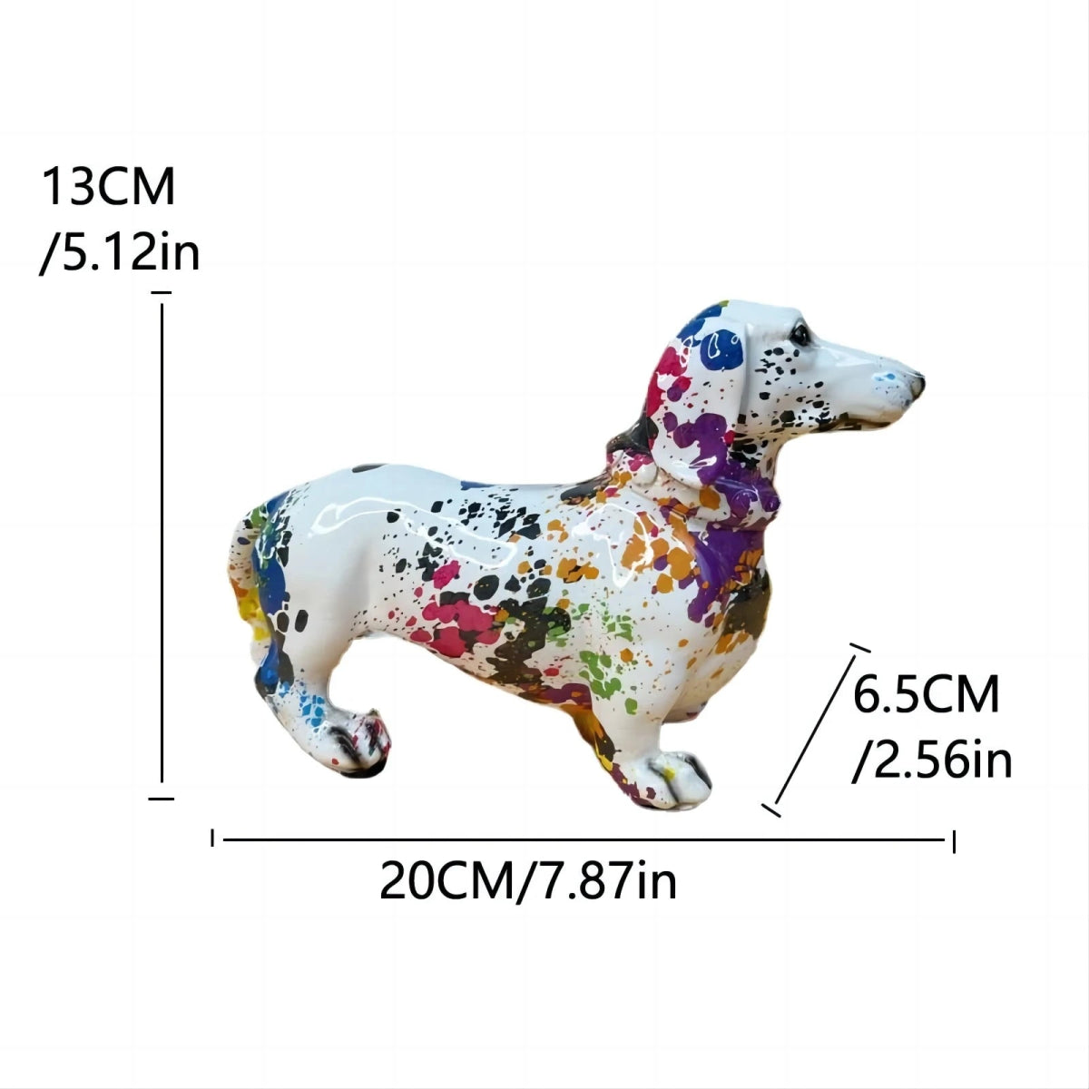 Colorful Standing French Bulldog Resin Statue – Graffiti Style Desk Decor - InspiredGrabs.com