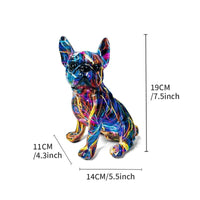 Thumbnail for Colorful Standing French Bulldog Resin Statue – Graffiti Style Desk Decor - InspiredGrabs.com