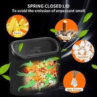 Thumbnail for Compact Car Trash Can with Lid – Black - InspiredGrabs.com
