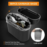 Thumbnail for Compact Car Trash Can with Lid – Black - InspiredGrabs.com