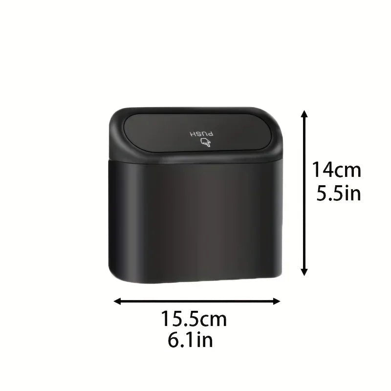 Compact Car Trash Can with Lid & Refill Bags - InspiredGrabs.com