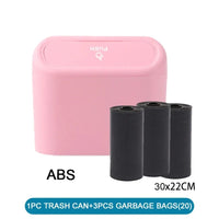 Thumbnail for Compact Car Trash Can with Lid & Refill Bags - InspiredGrabs.com