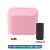 Thumbnail for Compact Car Trash Can with Lid & Refill Bags - InspiredGrabs.com