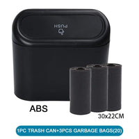 Thumbnail for Compact Car Trash Can with Lid & Refill Bags - InspiredGrabs.com