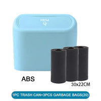 Thumbnail for Compact Car Trash Can with Lid & Refill Bags - InspiredGrabs.com