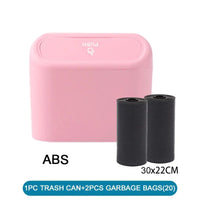 Thumbnail for Compact Car Trash Can with Lid & Refill Bags - InspiredGrabs.com