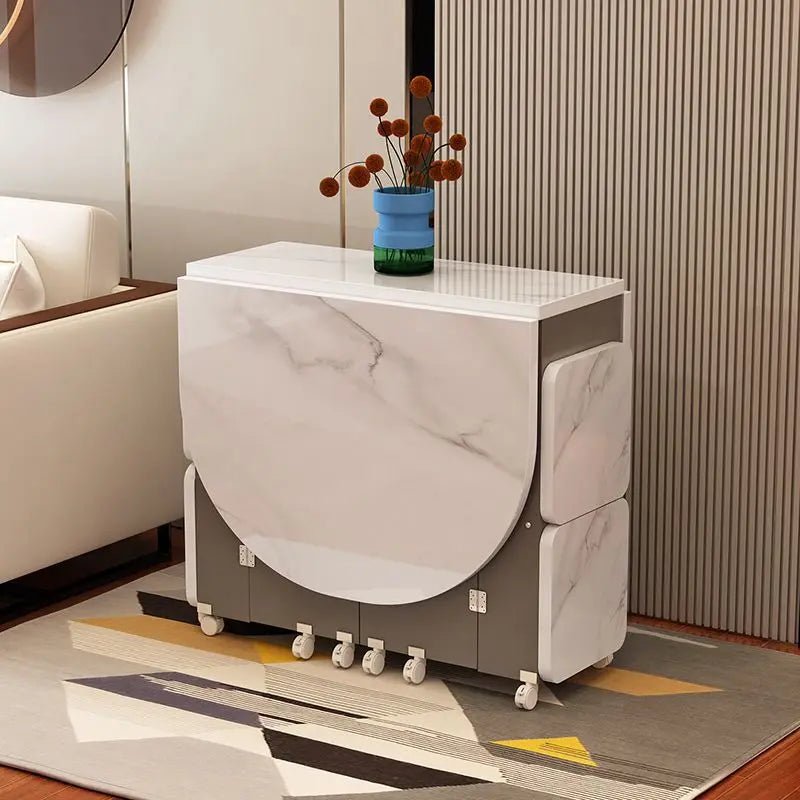 Compact Retractable Folding Dining Table Set - InspiredGrabs.com