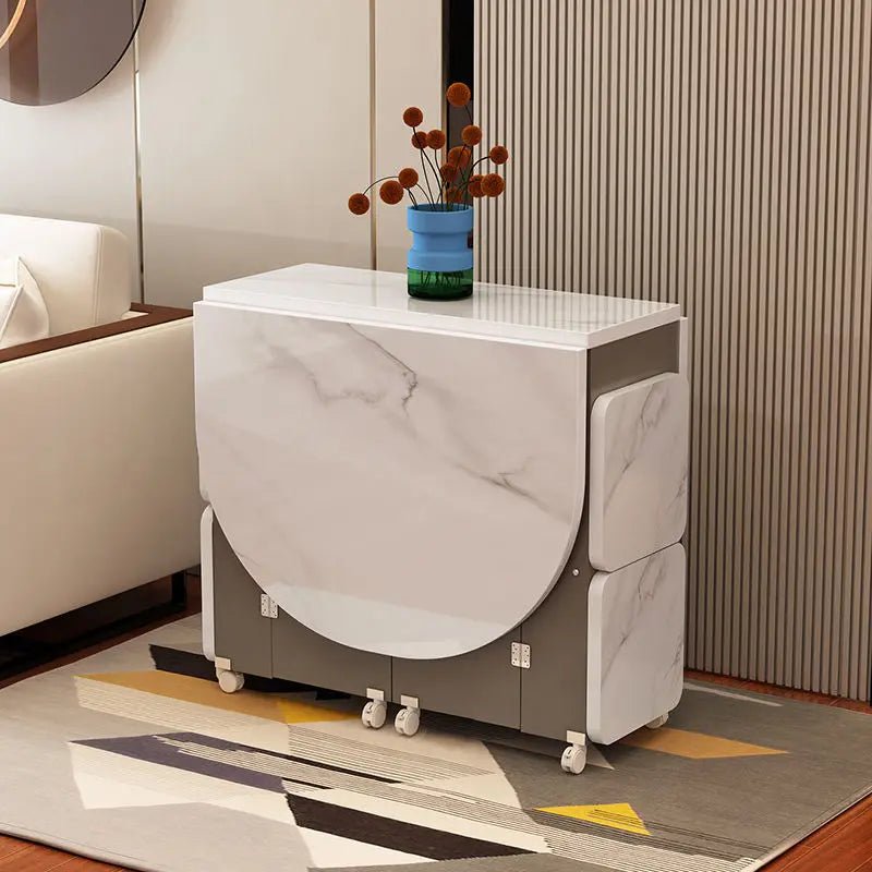 Compact Retractable Folding Dining Table Set - InspiredGrabs.com