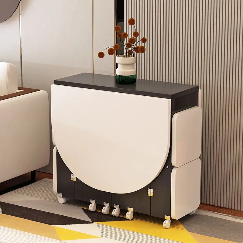 Compact Retractable Folding Dining Table Set - InspiredGrabs.com