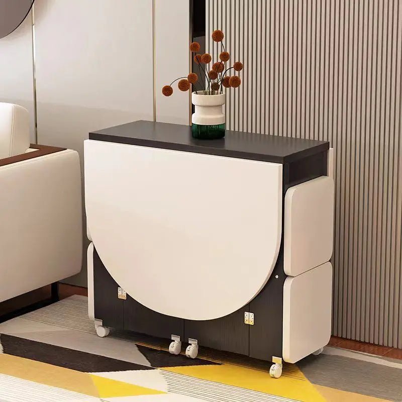 Compact Retractable Folding Dining Table Set - InspiredGrabs.com