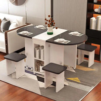 Thumbnail for Compact Retractable Folding Dining Table Set - InspiredGrabs.com