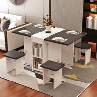 Thumbnail for Compact Retractable Folding Dining Table Set - InspiredGrabs.com