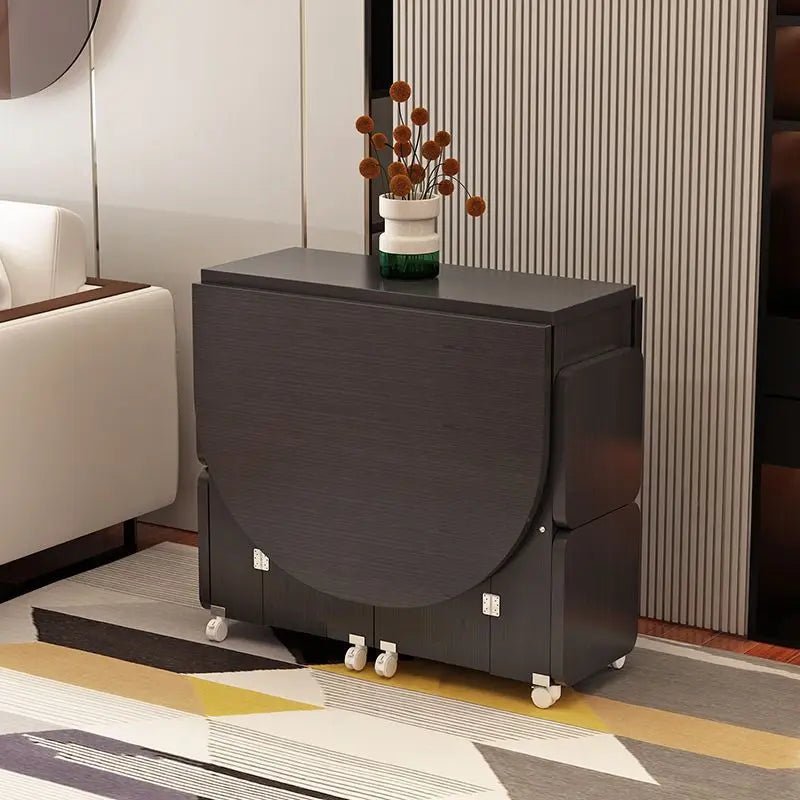 Compact Retractable Folding Dining Table Set - InspiredGrabs.com