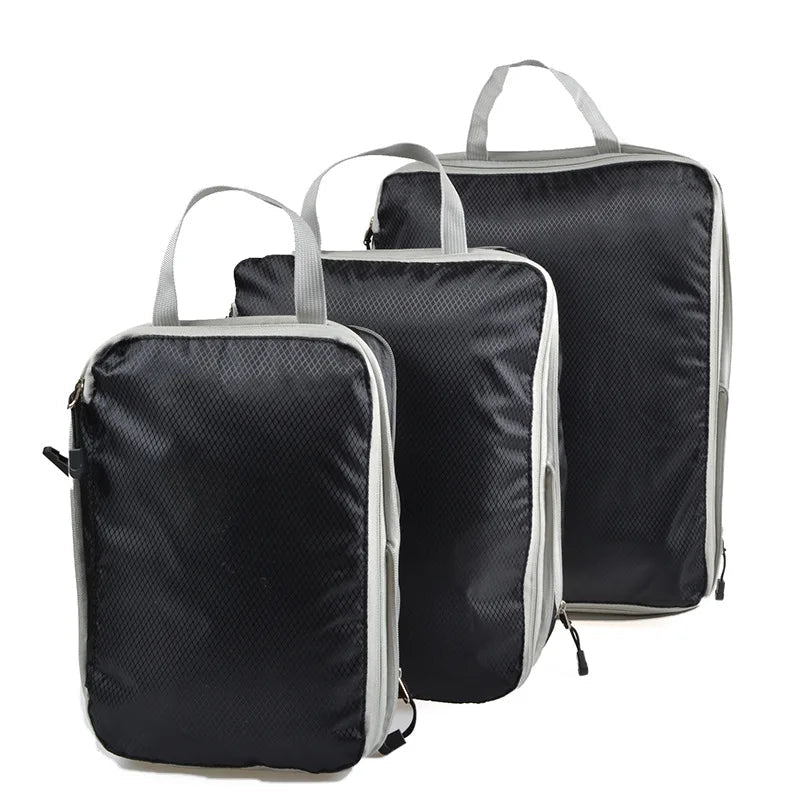 Compressible Travel Packing Cubes – Single or 3-Piece Set - InspiredGrabs.com