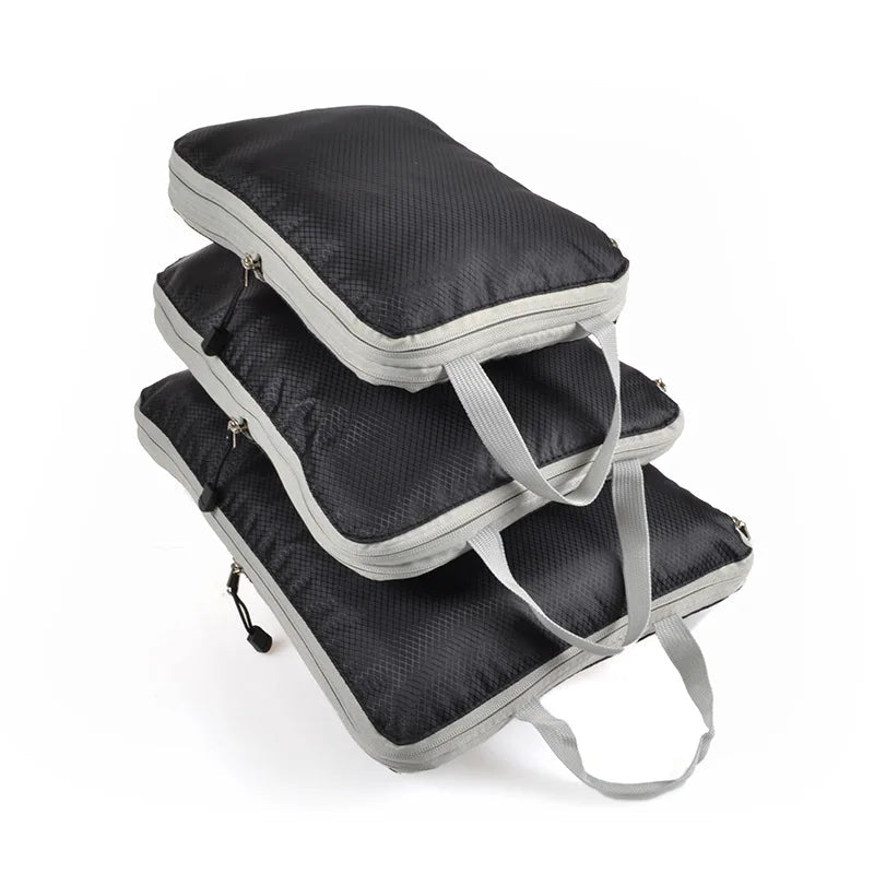 Compressible Travel Packing Cubes – Single or 3-Piece Set - InspiredGrabs.com