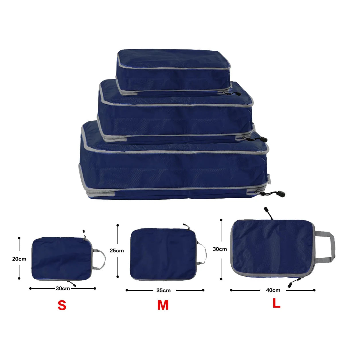 Compressible Travel Packing Cubes – Single or 3-Piece Set - InspiredGrabs.com