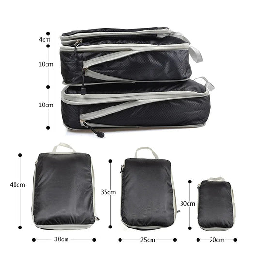 Compressible Travel Packing Cubes – Single or 3-Piece Set - InspiredGrabs.com