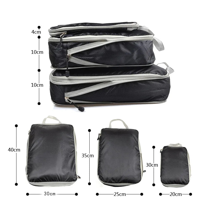Compressible Travel Packing Cubes – Single or 3-Piece Set - InspiredGrabs.com