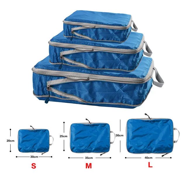 Compressible Travel Packing Cubes – Single or 3-Piece Set - InspiredGrabs.com