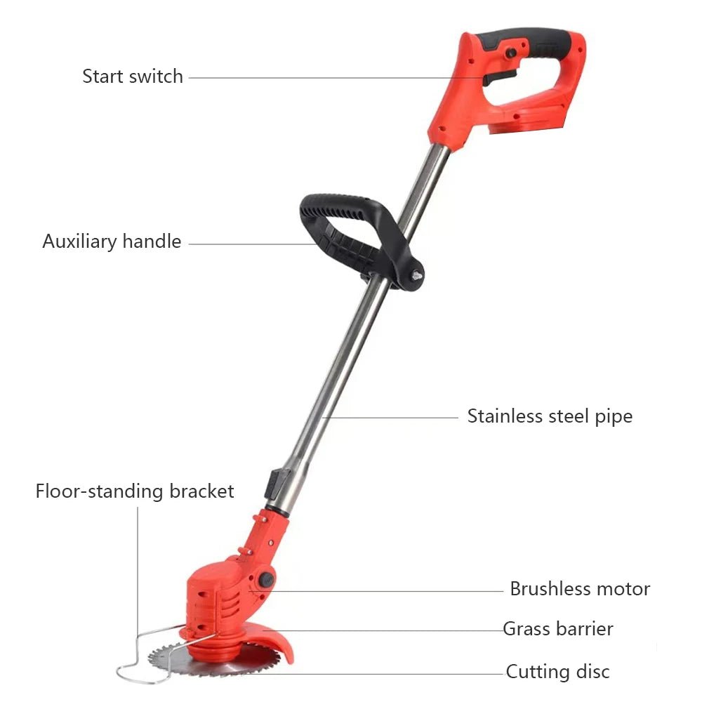 Cordless Electric Grass Trimmer & Brush Cutter Compatible with Makita 21V Battery - InspiredGrabs.com