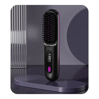 Thumbnail for Cordless USB Hair Straightening Brush – Ionic Hot Brush & Detangling Styler - InspiredGrabs.com