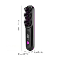 Thumbnail for Cordless USB Hair Straightening Brush – Ionic Hot Brush & Detangling Styler - InspiredGrabs.com