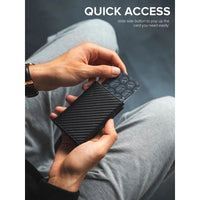 Thumbnail for Credit Card Holder RFID Blocking Bifold Wallet Men's Wallet with Coin Compartment and Banknote Compartment - InspiredGrabs.com