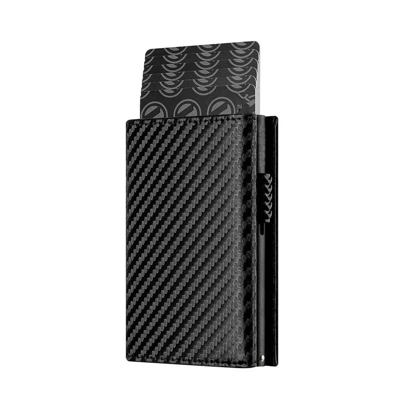 Credit Card Holder RFID Blocking Bifold Wallet Men's Wallet with Coin Compartment and Banknote Compartment - InspiredGrabs.com