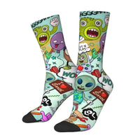 Thumbnail for Custom Funny Graffiti Crew Socks – Unisex Street Style Cartoon Dress Socks - InspiredGrabs.com
