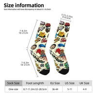 Thumbnail for Custom Funny Graffiti Crew Socks – Unisex Street Style Cartoon Dress Socks - InspiredGrabs.com