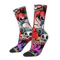Thumbnail for Custom Funny Graffiti Crew Socks – Unisex Street Style Cartoon Dress Socks - InspiredGrabs.com