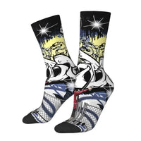 Thumbnail for Custom Funny Graffiti Crew Socks – Unisex Street Style Cartoon Dress Socks - InspiredGrabs.com