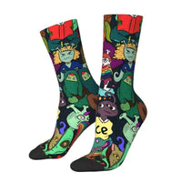Thumbnail for Custom Funny Graffiti Crew Socks – Unisex Street Style Cartoon Dress Socks - InspiredGrabs.com