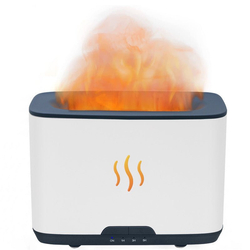 Desktop Humidifier with Simulated Flame Aromatherapy for Home and Office Use - InspiredGrabs.com