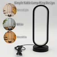 Thumbnail for Dimmable LED Ring Table Lamp – 3 Color Options - InspiredGrabs.com