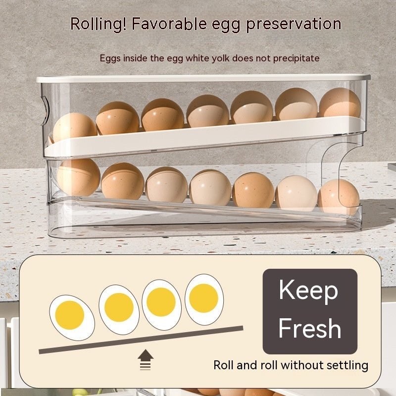 Double-Layer Automatic Egg Roller Slide Box - InspiredGrabs.com