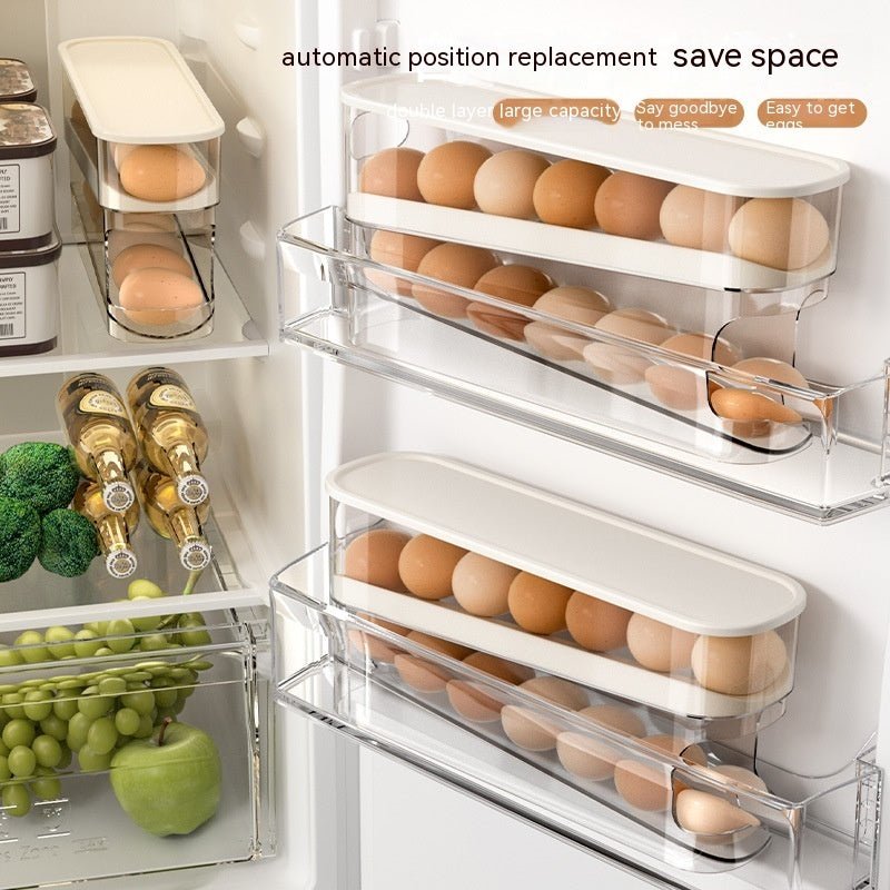 Double-Layer Automatic Egg Roller Slide Box - InspiredGrabs.com