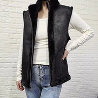 Thumbnail for Double - Sided Faux Fur Cardigan Vest for Women – Autumn Winter Warm Mink - Style Vest - InspiredGrabs.com