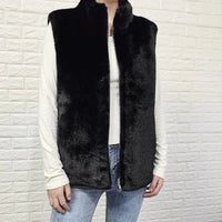 Thumbnail for Double - Sided Faux Fur Cardigan Vest for Women – Autumn Winter Warm Mink - Style Vest - InspiredGrabs.com