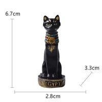 Thumbnail for Egyptian Cat Goddess Statue – Vintage Resin Cat Ornament - InspiredGrabs.com