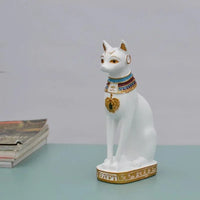 Thumbnail for Egyptian Cat Goddess Statue – Vintage Resin Cat Ornament - InspiredGrabs.com