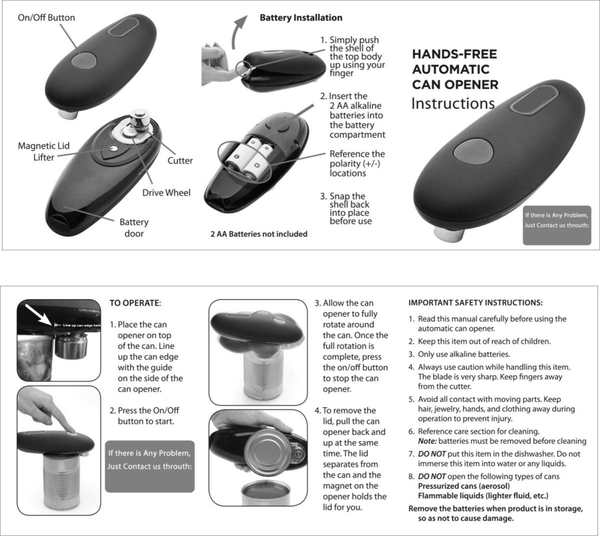 Electric Automatic Can Opener - InspiredGrabs.com