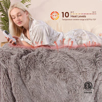 Thumbnail for Electric Heated Throw Blanket – 10 Levels, Soft Plush, Machine Washable - InspiredGrabs.com