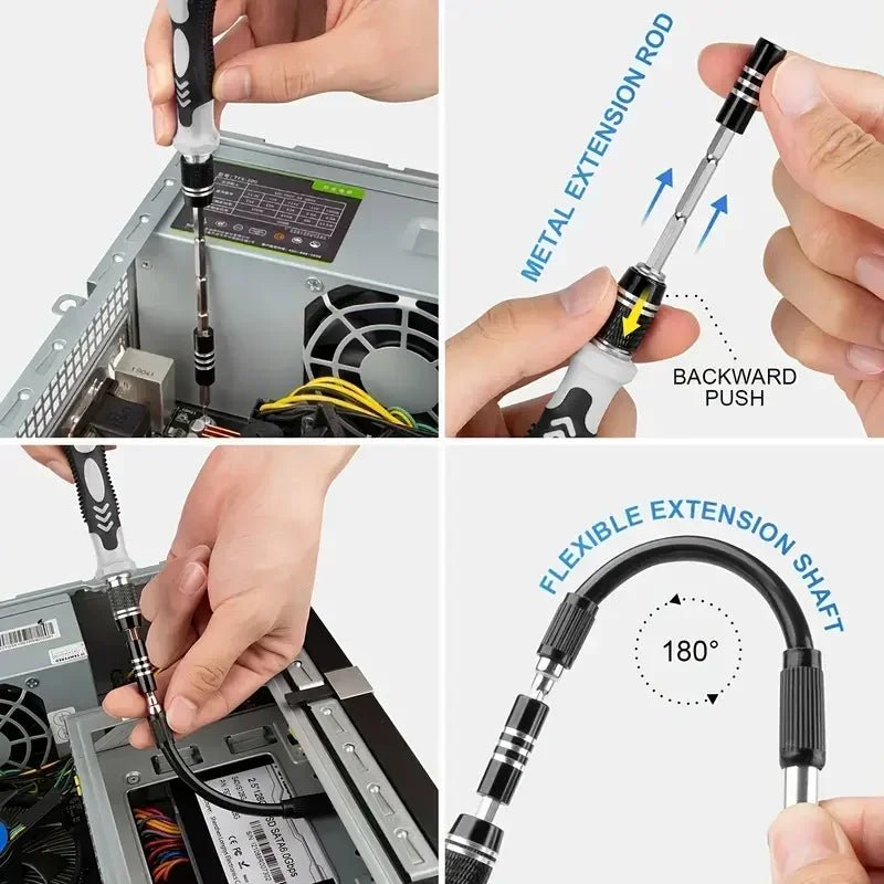 Electronics Screwdriver Set 115 in 1 Precision Screwdriver Tools Nut Driver - InspiredGrabs.com