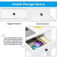Thumbnail for Elegant White Multi - Functional Writing Desk - InspiredGrabs.com
