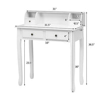 Thumbnail for Elegant White Multi - Functional Writing Desk - InspiredGrabs.com