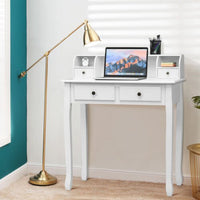 Thumbnail for Elegant White Multi - Functional Writing Desk - InspiredGrabs.com
