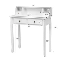 Thumbnail for Elegant White Multi - Functional Writing Desk - InspiredGrabs.com