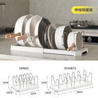 Thumbnail for Expandable Cabinet Pot, Pan & Lid Organizer – Gray - InspiredGrabs.com